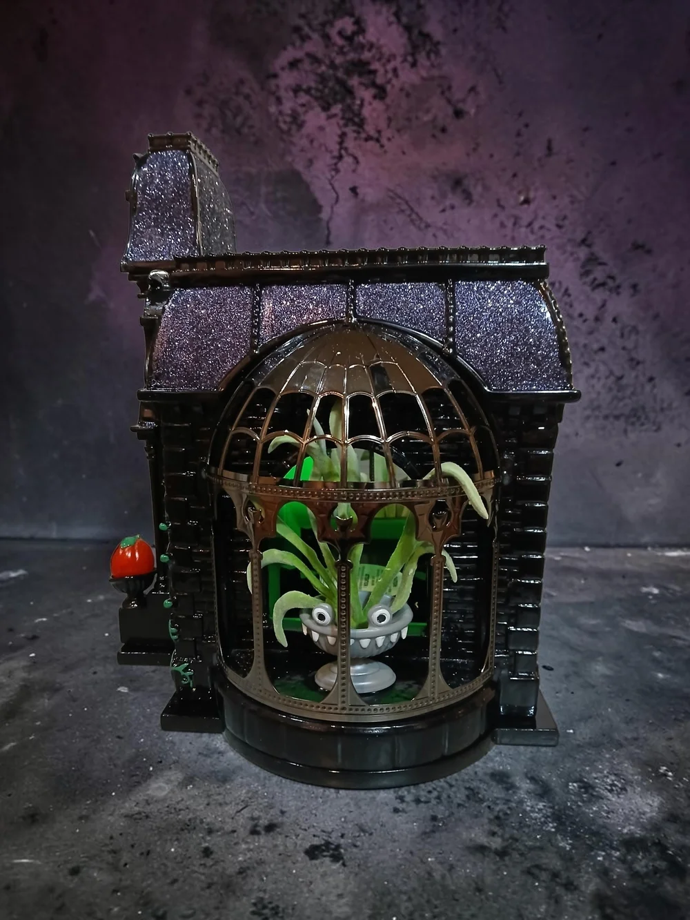 Haunted Manor Halloween Light-Up Decorative Luminary - Black and Green